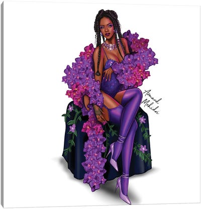 Rihanna Savage Fenty Canvas Art Print - R&B & Soul Music Art