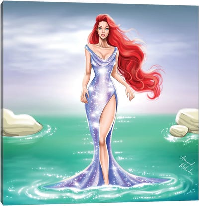 Ariel Canvas Art Print - The Little Mermaid