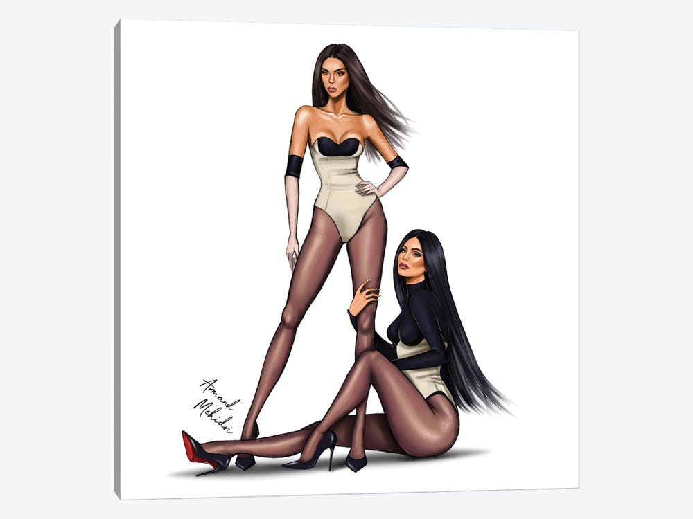 Kendall & Kylie Jenner by Armand Mehidri 1-piece Art Print