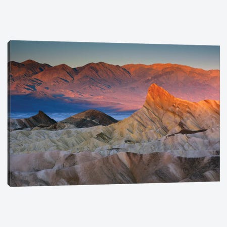 First Light Over Manly Beacon, Death Valley National Park, California, USA Canvas Print #MHE2} by Michel Hersen Art Print