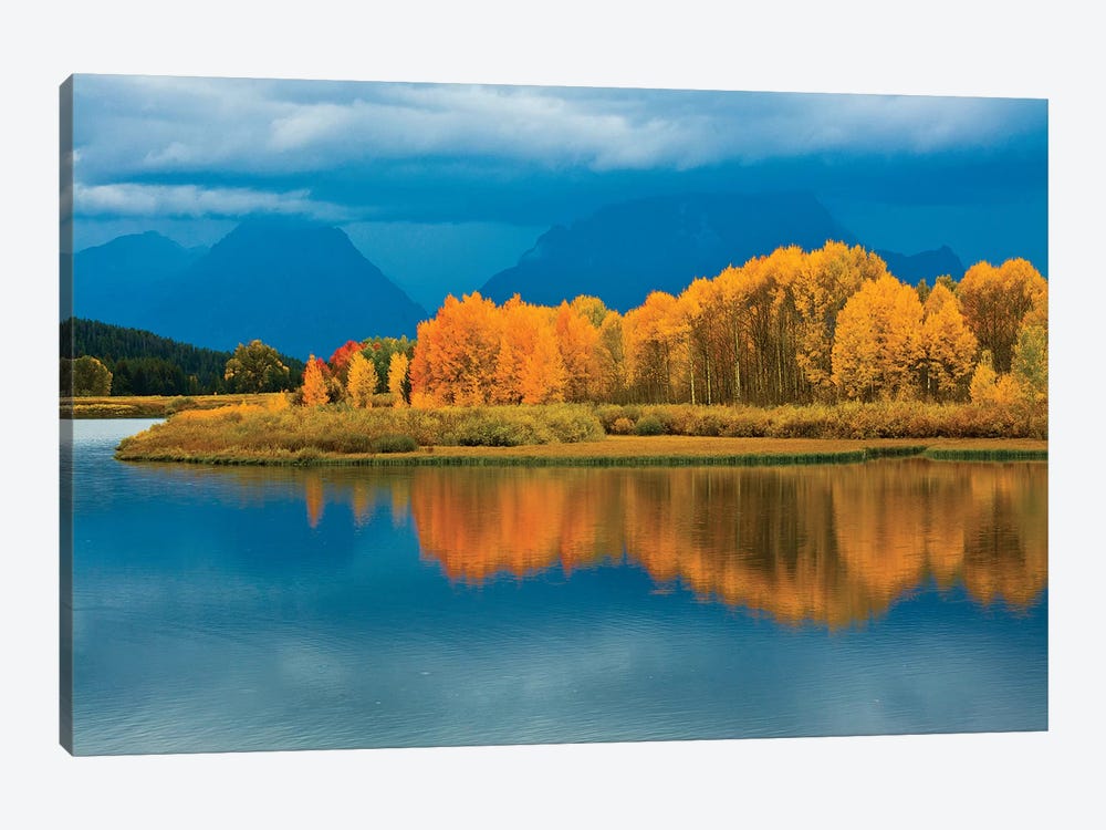 Autumn Evening, Oxbow, Grand Teton National Park, Wyoming, USA 1-piece Canvas Art