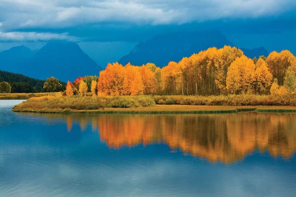 Grand Teton National Park: Autumn Evening, Oxbow, Grand Teton National Park, Wyoming, USA by Michel Hersen