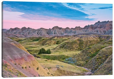 Badlands National Park, South Dakota, USA Canvas Art Print - South Dakota Art