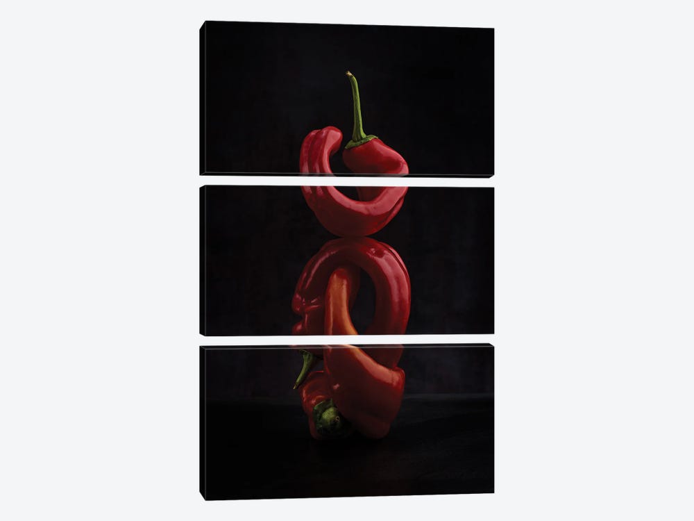 3 Red Pepper (Hommage To Edward Weston) by Michael Frank 3-piece Art Print