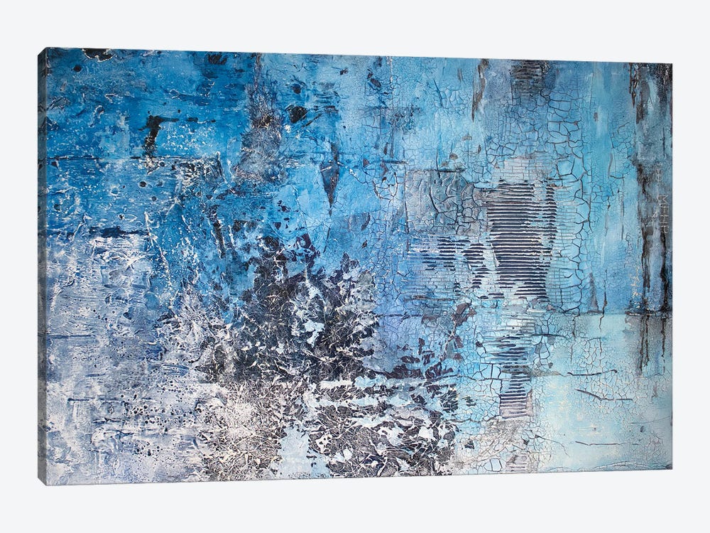 Abstract Blue I by Martina Hartusch 1-piece Canvas Art Print