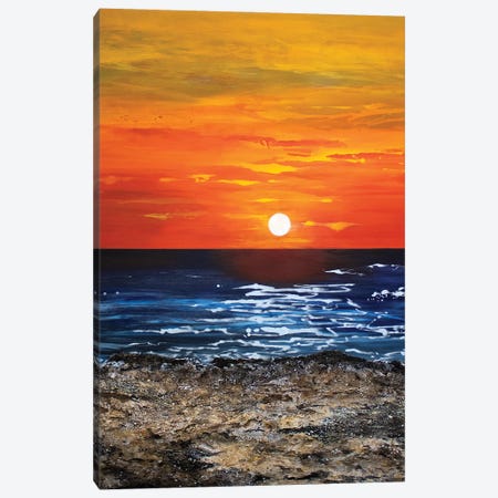 Sunset Canvas Print #MHH53} by Martina Hartusch Canvas Wall Art