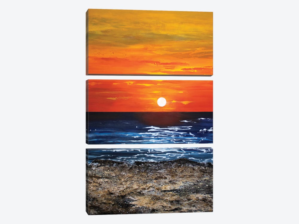 Sunset by Martina Hartusch 3-piece Canvas Print