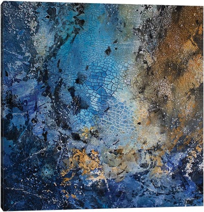 Venus Canvas Art Print - Blue Abstract Art