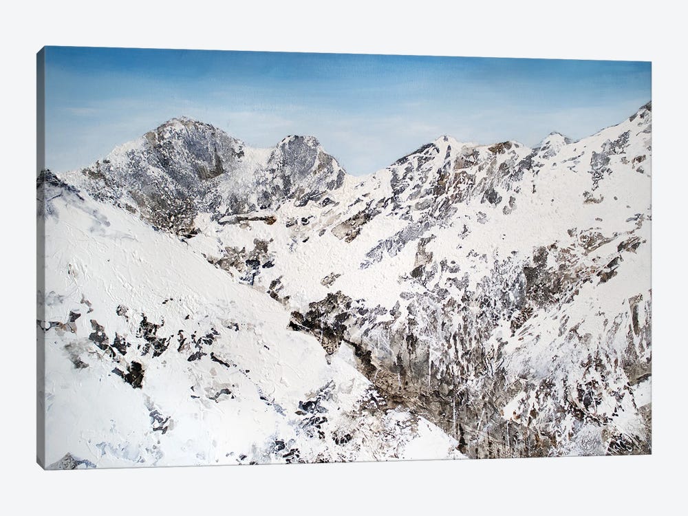 Winter Mountains by Martina Hartusch 1-piece Canvas Art