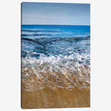 Beach Wave Canvas Print #MHH6} by Martina Hartusch Art Print