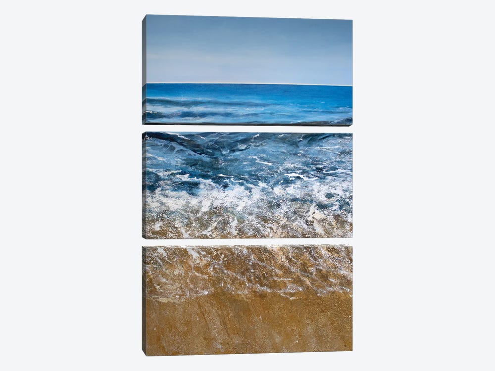 Beach Wave by Martina Hartusch 3-piece Canvas Print