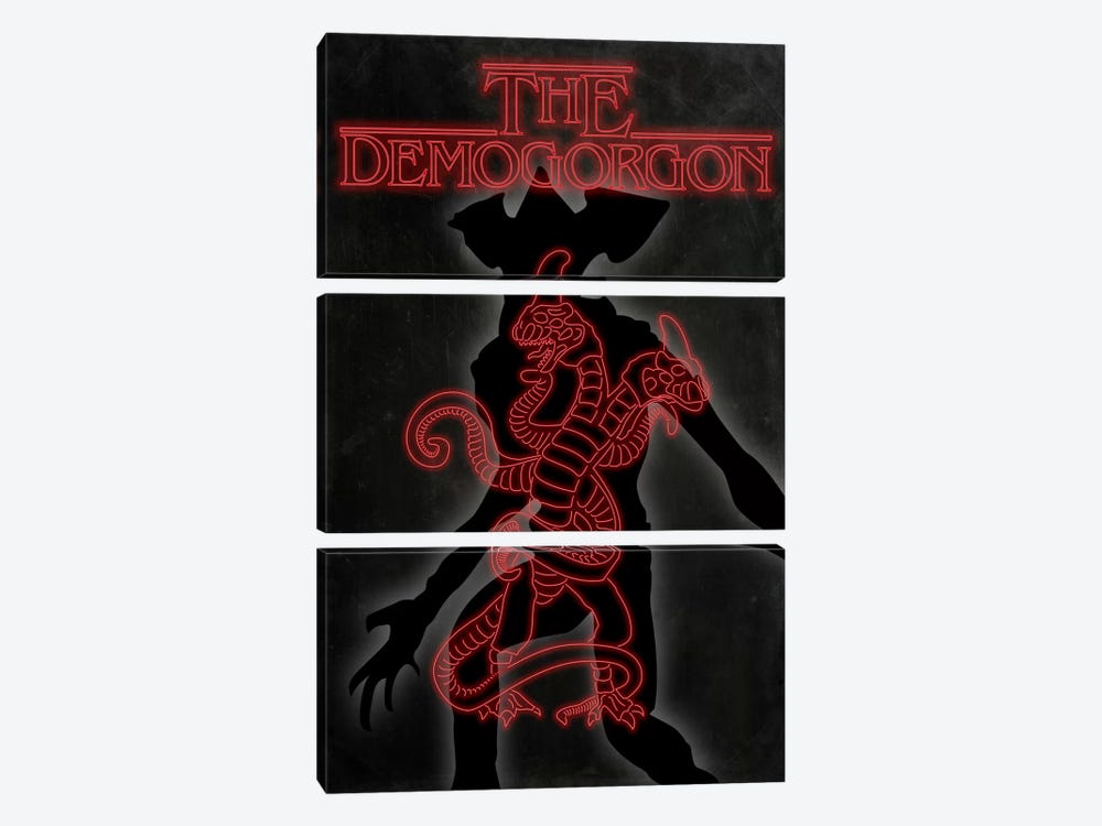 The Demogorgon by 5by5collective 3-piece Canvas Art Print