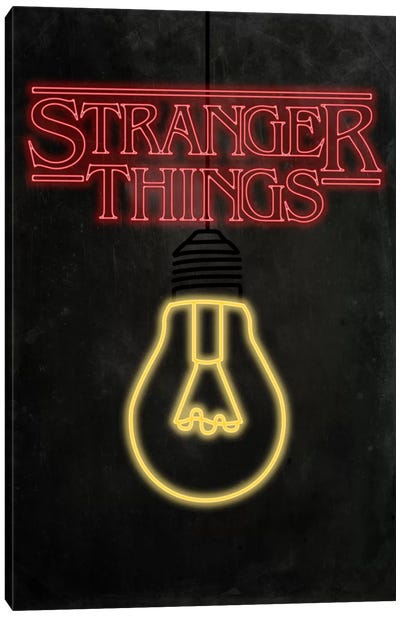 Lights Out Canvas Art Print - Stranger Things