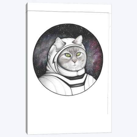 Space Cat Canvas Print #MHK14} by Mandy Heck Canvas Artwork