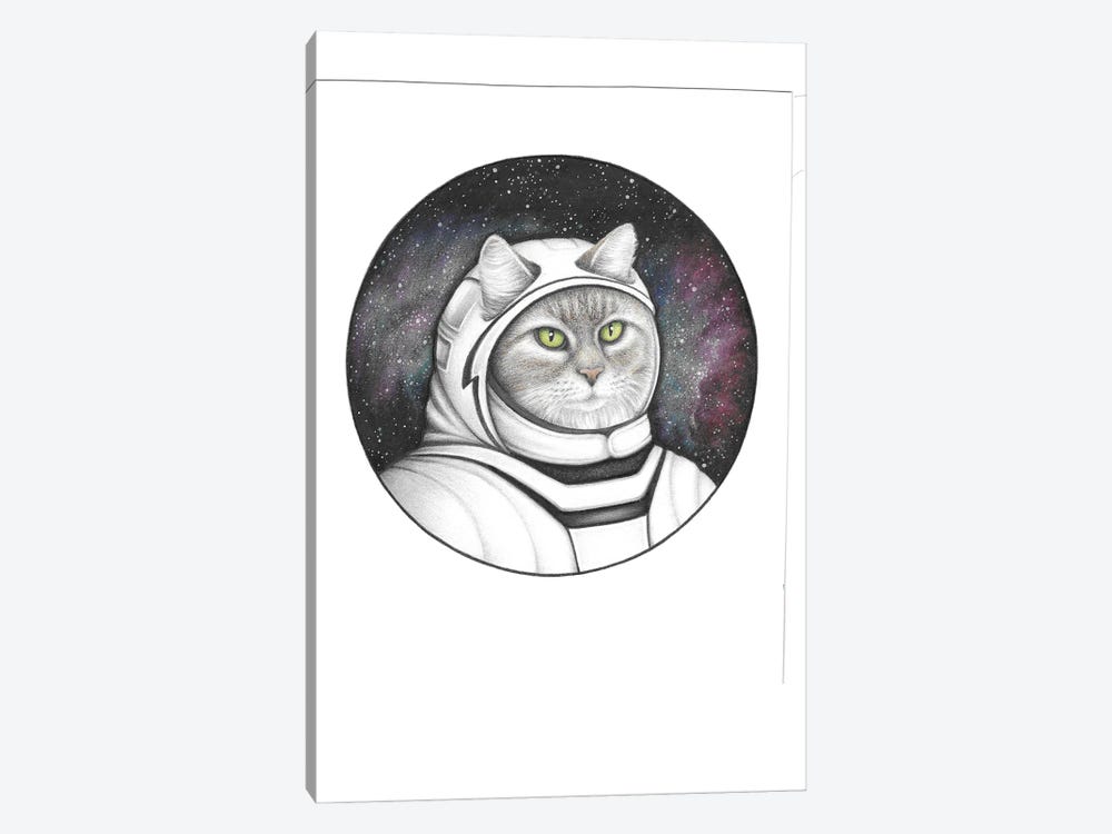 Space Cat by Mandy Heck 1-piece Canvas Artwork