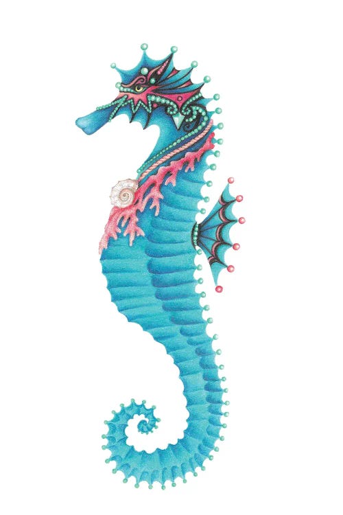 Royal Seahorse by Abundance Illustration  wall art