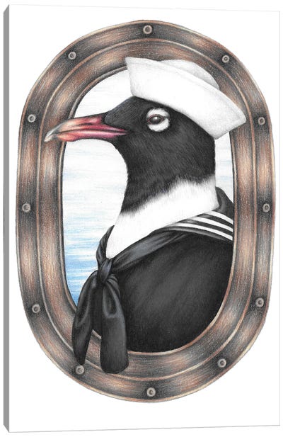 Sailor Gull Canvas Art Print - Mandy Heck