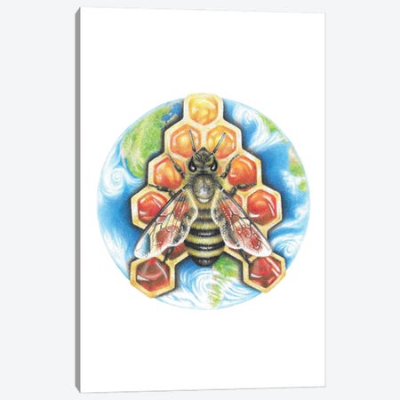 Honeybee Canvas Print #MHK21} by Mandy Heck Canvas Artwork