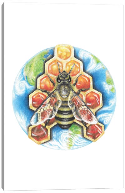 Honeybee Canvas Art Print - Mandy Heck