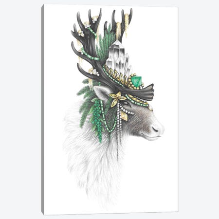 Majestic Caribou Canvas Print #MHK25} by Mandy Heck Art Print