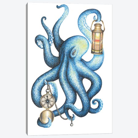 Octopus Canvas Print #MHK27} by Mandy Heck Art Print