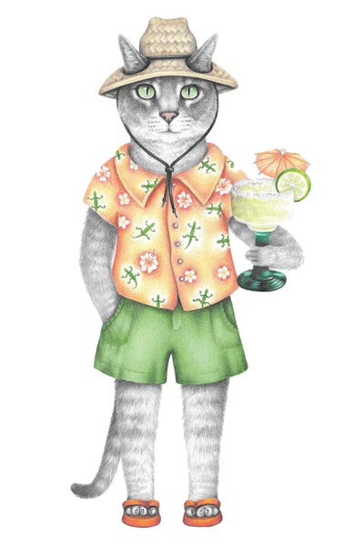 Margarita Cat by Mandy Heck canvas print