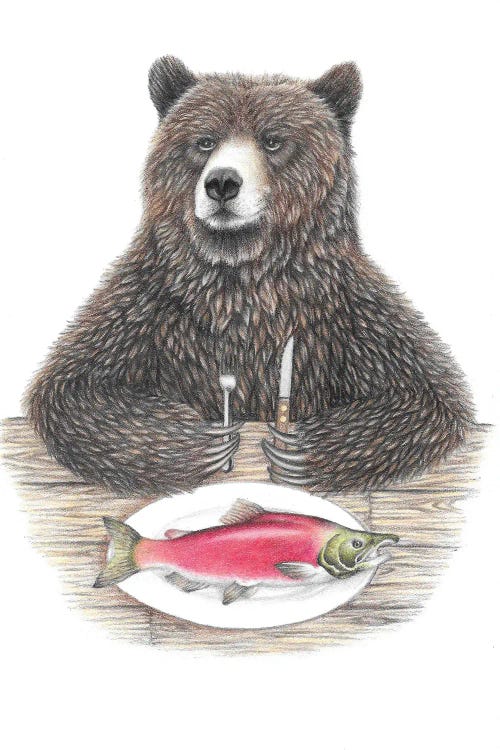 Bear With Salmon