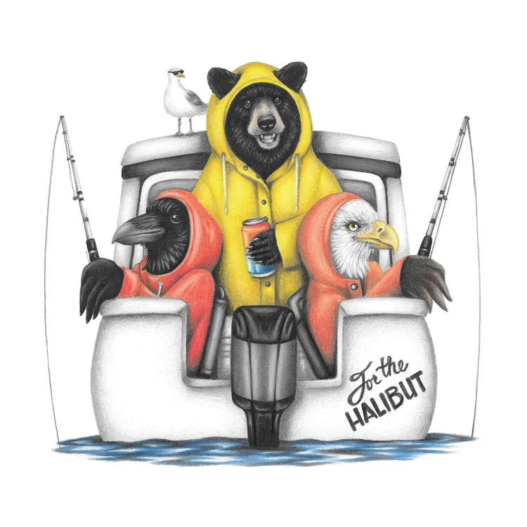 For The Halibut Fishing Boat by Mandy Heck wall art
