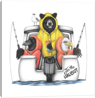 For The Halibut Fishing Boat Canvas Art Print - Black Bear Art
