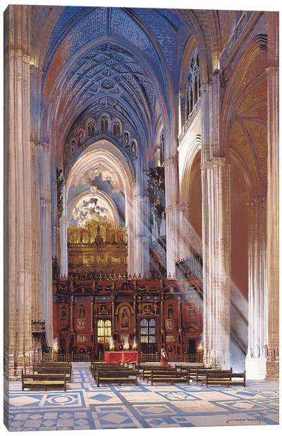 Sevilla Cathedral Canvas Art Print - Arches