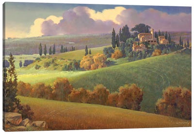 Spring In Tuscany Canvas Art Print - Art by Middle Eastern Artists