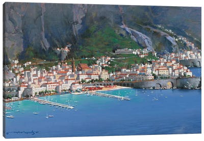 Amalfi Shores Canvas Art Print - Maher Morcos