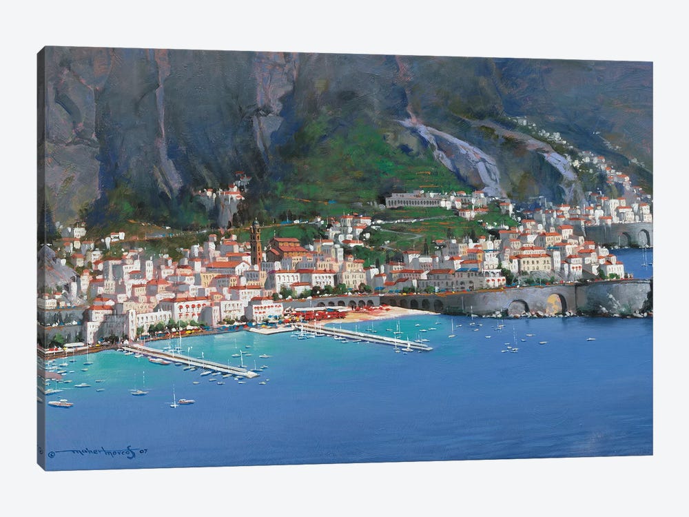 Amalfi Shores by Maher Morcos 1-piece Canvas Wall Art