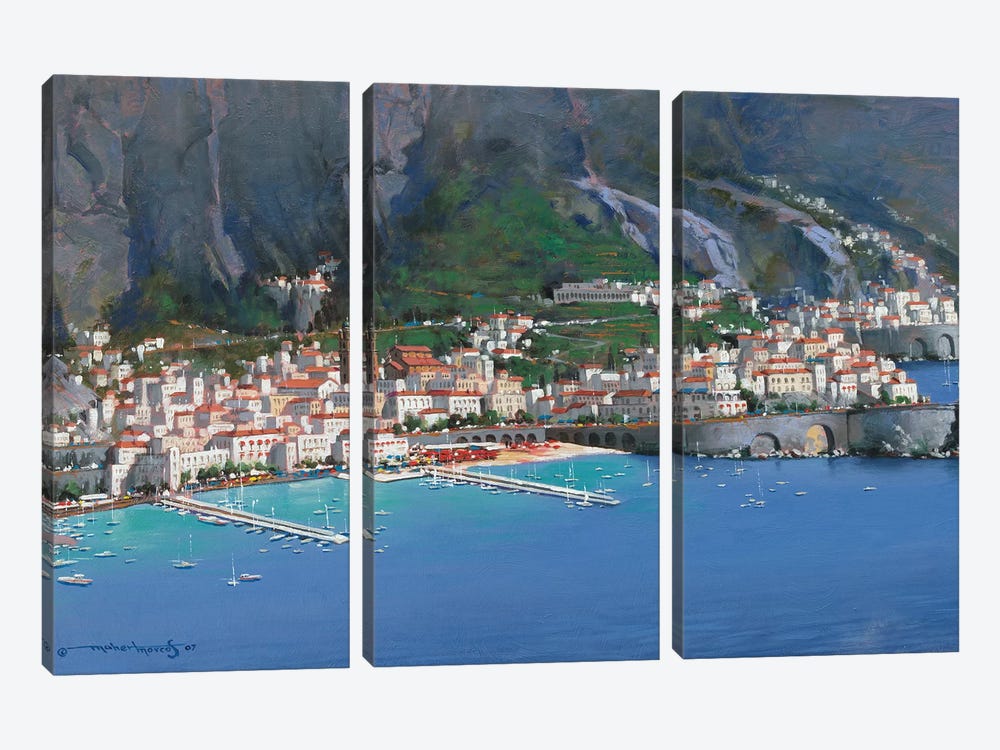 Amalfi Shores by Maher Morcos 3-piece Canvas Wall Art