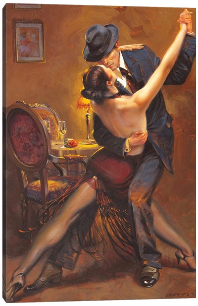 Tango Canvas Art Print - Illuminated Oil Paintings