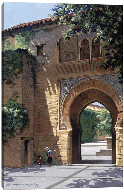 The Gate To Alhambra Canvas Art Print - Castle & Palace Art