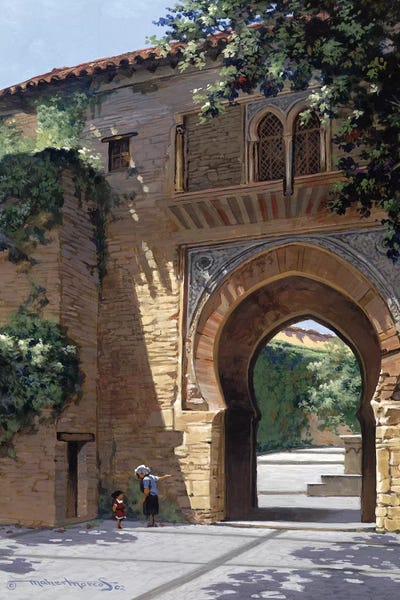 Famous Palaces & Residences: The Gate To Alhambra by Maher Morcos