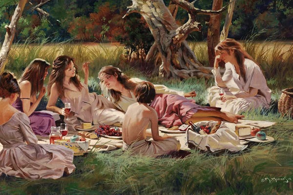 Middle Eastern Artists: The Picnic by Maher Morcos