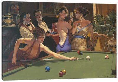 The Seduction Game Canvas Art Print - Art by Middle Eastern Artists