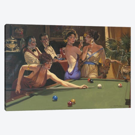 The Seduction Game Canvas Print #MHM119} by Maher Morcos Canvas Print