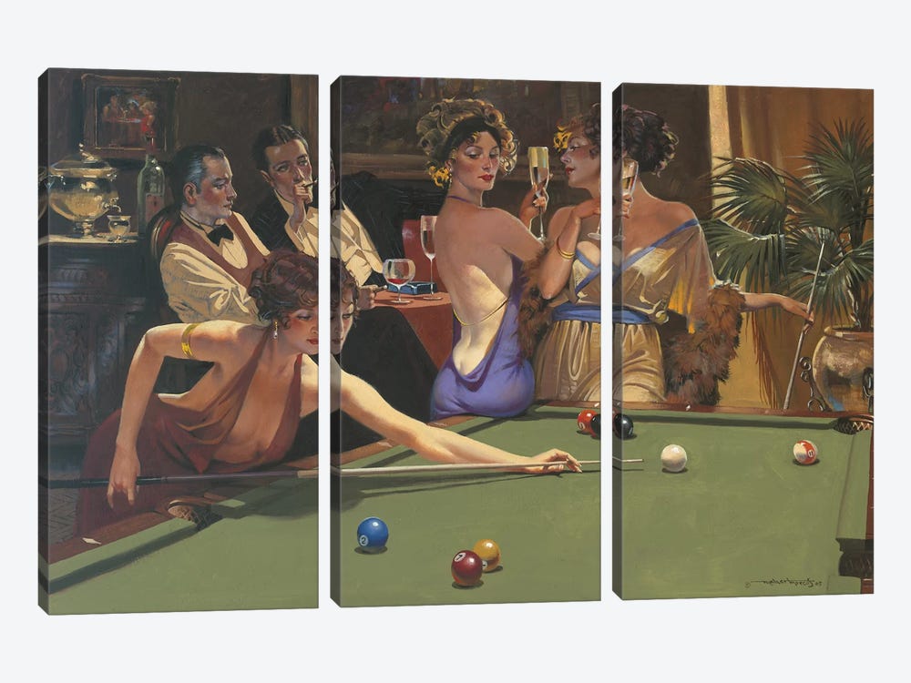 The Seduction Game by Maher Morcos 3-piece Canvas Artwork