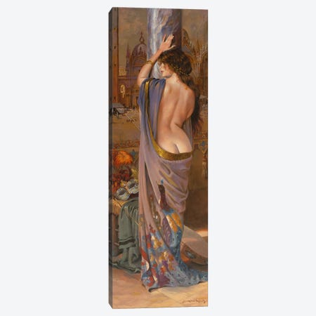The Venician Performer Canvas Print #MHM123} by Maher Morcos Canvas Art