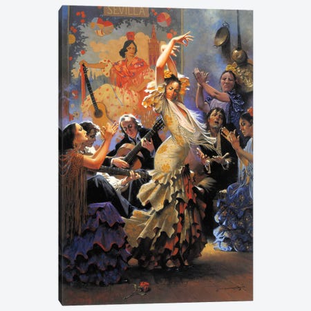 When They Weep They Sing & Dance Canvas Print #MHM136} by Maher Morcos Canvas Artwork