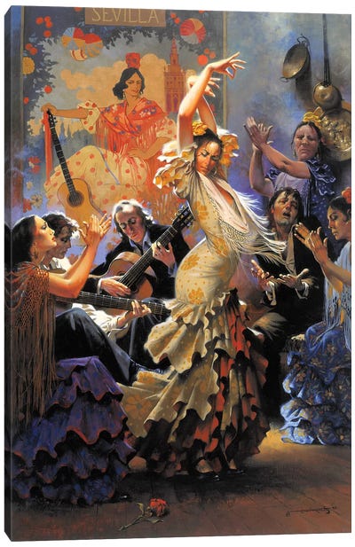 When They Weep They Sing & Dance Canvas Art Print - Flamenco