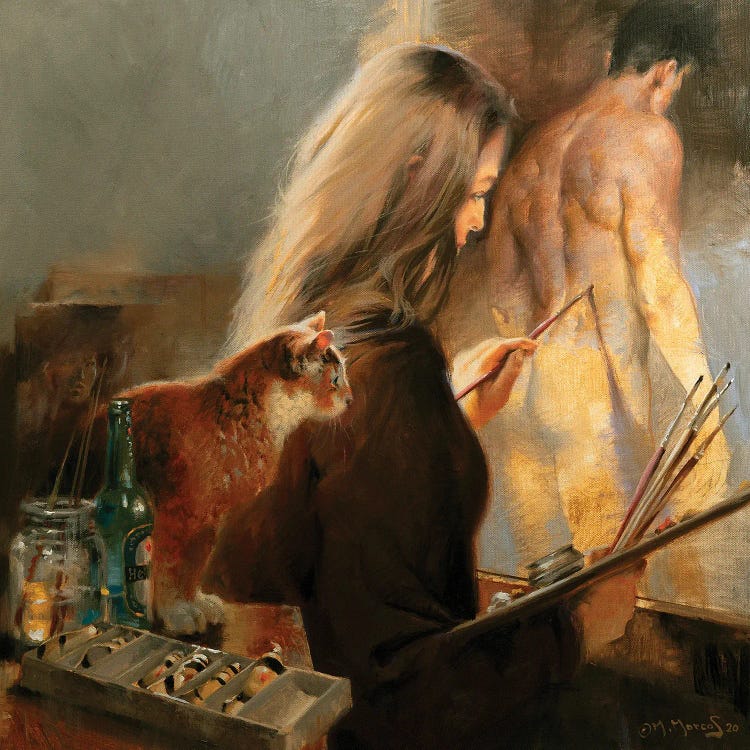 Artist & A Critic by Maher Morcos wall art