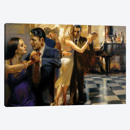 Saturday Night Tango Canvas Print #MHM149} by Maher Morcos Canvas Artwork
