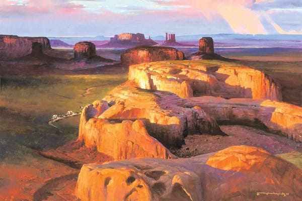 Illuminated Oil Paintings: Crossing South by Maher Morcos