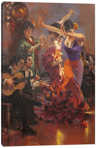 Dance With Pain Canvas Art Print - Flamenco