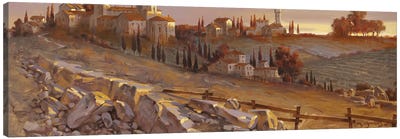 Dayend In Tuscany Canvas Art Print - Maher Morcos