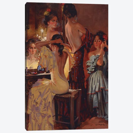 Dressing Room Canvas Print #MHM28} by Maher Morcos Canvas Art